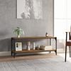 vidaXL TV Cabinet Smoked oak Engineered wood, steel