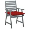 vidaXL Patio Dining Chairs with Cushions 3 pcs Solid Acacia Wood (312416+314915)