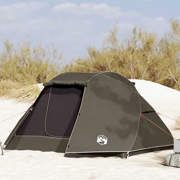 vidaXL Fishing Tent 5-Person Brown Waterproof