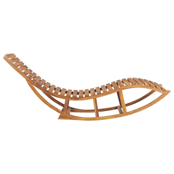 vidaXL Patio Sun Lounger Natural Teak Teak wood Standard