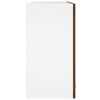 vidaXL Hanging Glass Cabinet Brown oak Engineered wood, glass