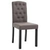 vidaXL Dining Chair Set of 4 Taupe Fabric + Rubber wood frame Standard