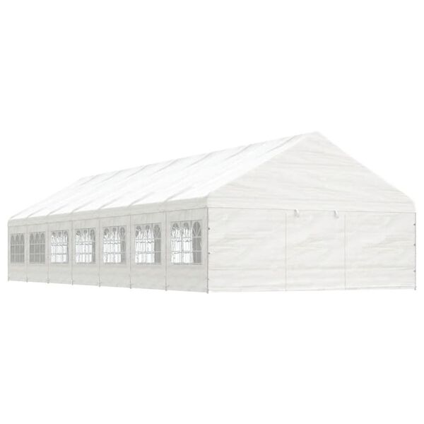 vidaXL Gazebo with Roof White 51.2'x19.3'x12.3' Polyethylene