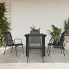 vidaXL Garden Dining Set Black and Dark Grey