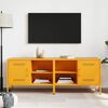 vidaXL TV Cabinet Set of 2 Mustard Yellow Steel Standard TV Cabinet