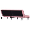 vidaXL Sofa Bed Pink Velvet (100% polyester), plywood Full-Size