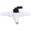 vidaXL 3-way Ball Valve White and Black Plastic 3-Way Ball Valve Other
