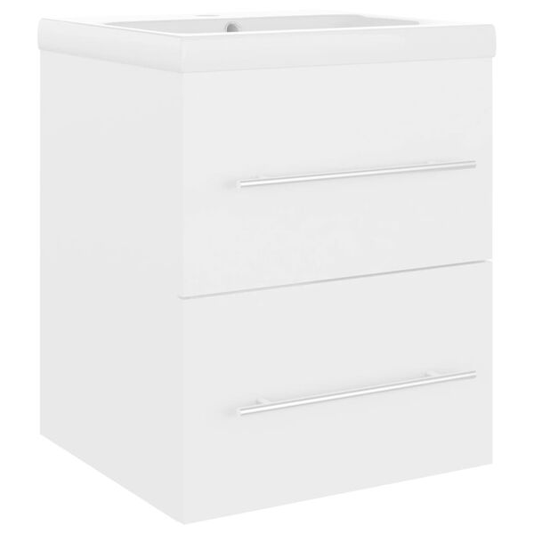 vidaXL Sink Cabinet With Basin White Engineered wood Compact