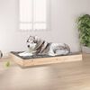 vidaXL Dog Bed Natural Wood Solid Pine Wood 40.0 x 29.1 x 3.5 in