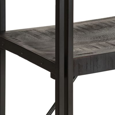 vidaXL 5-Tier Bookcase Black 55.1"x11.8"x70.9" Solid Mango Wood