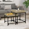 vidaXL Side Table Sonoma Oak Engineered Wood, Steel Small