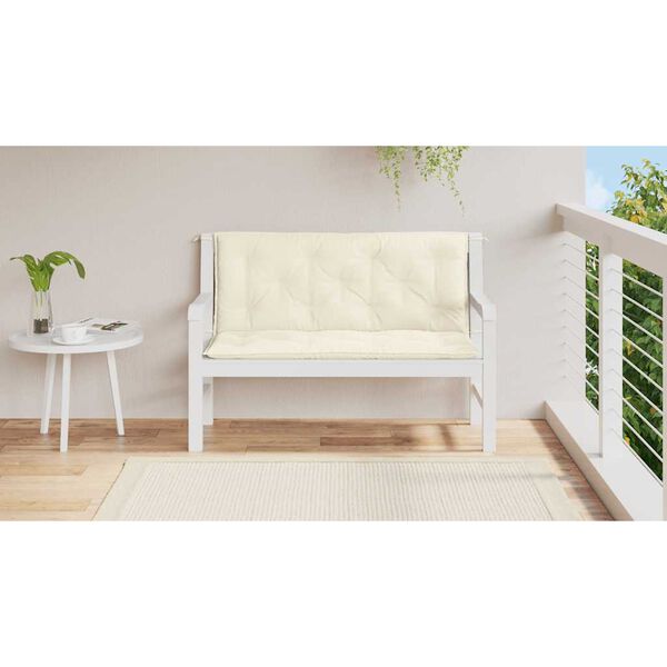 vidaXL Garden Bench Cushion Set of 2 Cream White