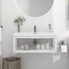 vidaXL Bathroom Sink Frame White Powder-coated iron Large Wall mounting