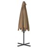 vidaXL Garden Parasol Taupe Polyester 118.1 in diameter Rotatable