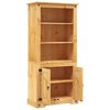 vidaXL Side Cabinet Brown Solid Pine Wood 31.5x15.7x66.9 in Side Cabinet