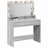 vidaXL Dressing Table with Shelf Grey Sonoma 39.37 x 16.14 x 53.15 in