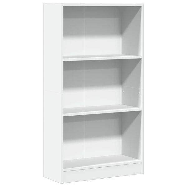 vidaXL Bookcase White Engineered Wood 23.6x9.4x42.9 in Bookcase