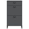 vidaXL Shoe Storage Anthracite Gray Engineered Wood, Plastic Medium