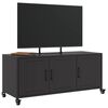 vidaXL TV Cabinet Black Cold-rolled steel Medium TV Cabinet