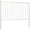 vidaXL Fence Panel with Posts Powder-coated Steel 5.6x2.5' White