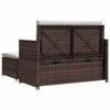 vidaXL Outdoor Furniture Set Brown PE Rattan 2-seater Modular