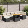 vidaXL Garden Sofa Set Black, White