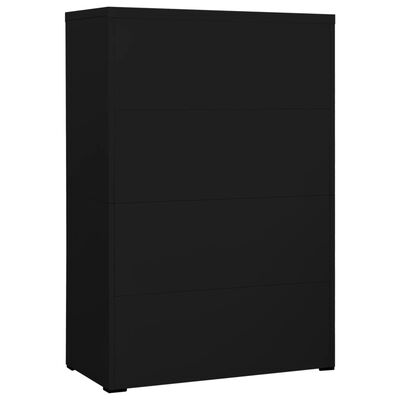 vidaXL Filing Cabinet Black 35.4"x18.1"x52.8" Steel