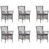 vidaXL 7 Piece Patio Dining Set Gray