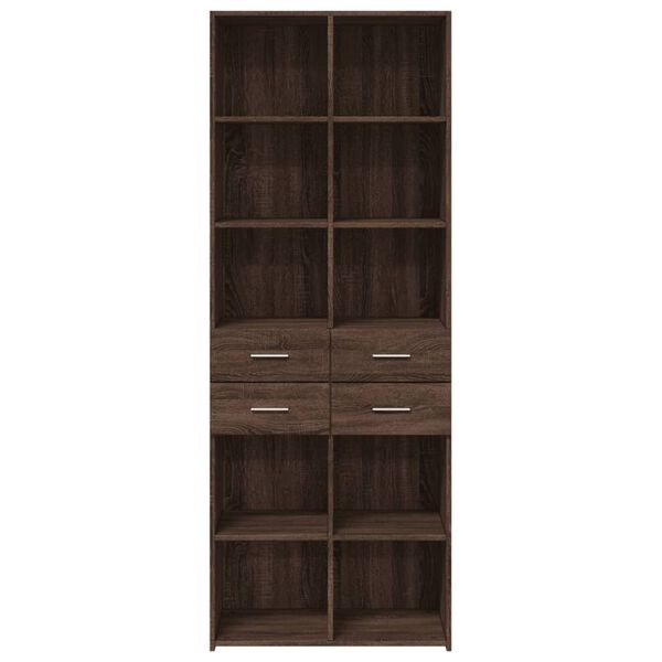 vidaXL Highboard Brown Oak Engineered Wood Large Highboard Rectangular