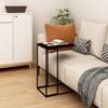vidaXL Side Table Black Engineered Wood Small Durable Side Table