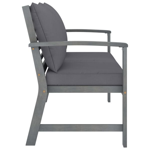 vidaXL Garden Bench Grey Solid Acacia wood 47.2 in Garden Bench