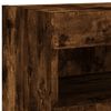 vidaXL 7 Piece TV Wall Stand Set with LED Lights Smoked Oak