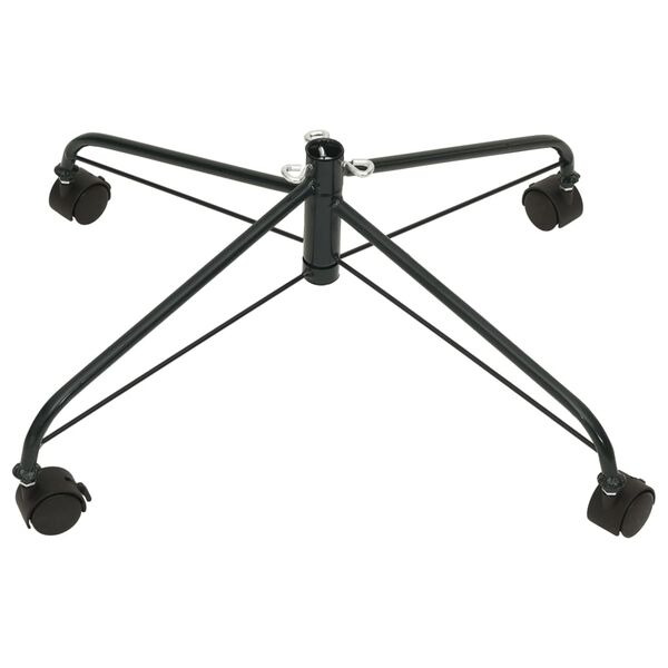 vidaXL Christmas Tree Stand Black Steel 34.3 in x 32.3 in x 10.4 in