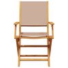 vidaXL Garden Dining Set Taupe Solid Acacia wood, Fabric (100% polyester)