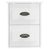 vidaXL Wall-mounted Bedside Cabinet High gloss white Engineered wood