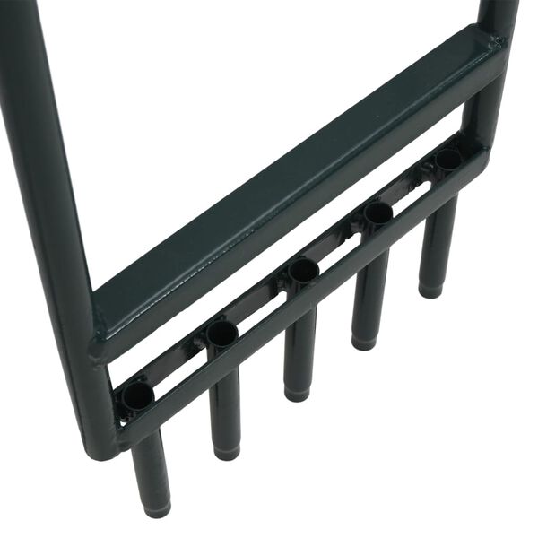vidaXL Lawn Aerator Green Powder-Coated Steel Heavy-Duty Lawn Aerator