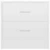 vidaXL Bedside Cabinet Set of 2 High gloss white Engineered wood Medium