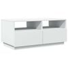 vidaXL Coffee Table White Engineered Wood Medium Lights Coffee Table