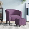 vidaXL Tub Chair Purple Fabric (100% polyester), pinewood, plywood, plastic