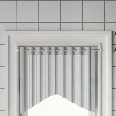 vidaXL Curtain Rails 2 Pcs White and Silver 15.7"-23.6" Aluminum