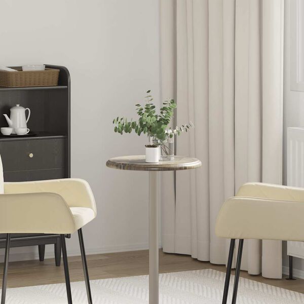 vidaXL Table Top Gray Ø15.7"x1" Marble