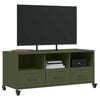 vidaXL TV Cabinet Olive Green Cold-Rolled Steel Medium TV Cabinet