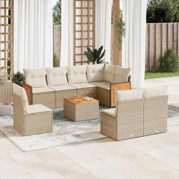 vidaXL Garden Sofa Set Beige