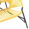 vidaXL Garden Chair Set Black and Yellow PE rattan and powder-coated steel