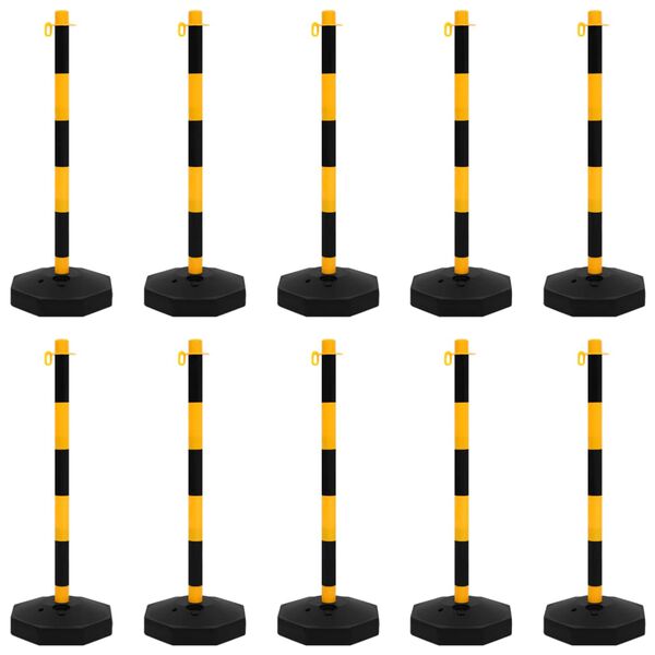 vidaXL Chain Post Set with 32.8 ' Plastic Chain