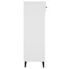 vidaXL Shoe Cabinet High gloss white Engineered wood, metal Slim