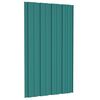 vidaXL Roof Panels 12 pcs Galvanised Steel Green 31.5x17.7"
