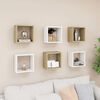 vidaXL Cube Shelf Set of 6 White Engineered wood Small Cube Shelf