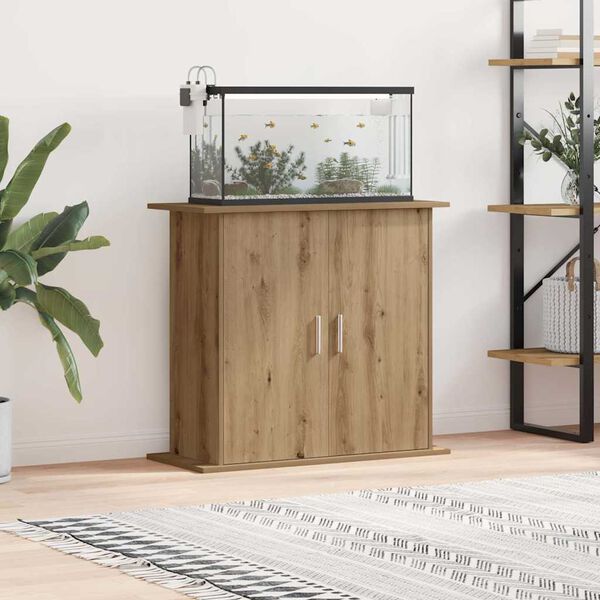 vidaXL Aquarium Stand Artisan Oak Engineered wood Medium Aquarium Stand