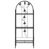 vidaXL Plant Rack Black Powder-coated iron Medium Decorative Inlays